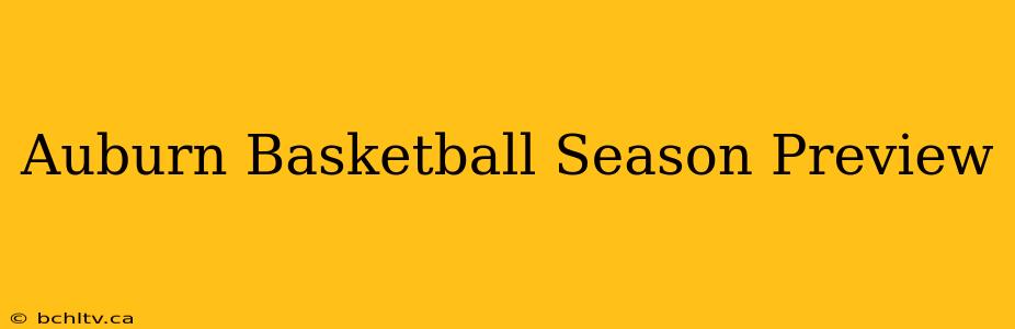Auburn Basketball Season Preview