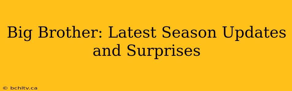 Big Brother: Latest Season Updates and Surprises