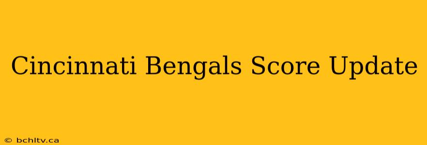 Cincinnati Bengals Score Update