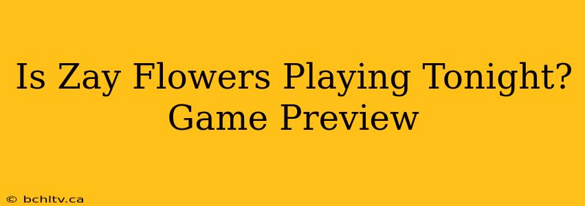 Is Zay Flowers Playing Tonight? Game Preview
