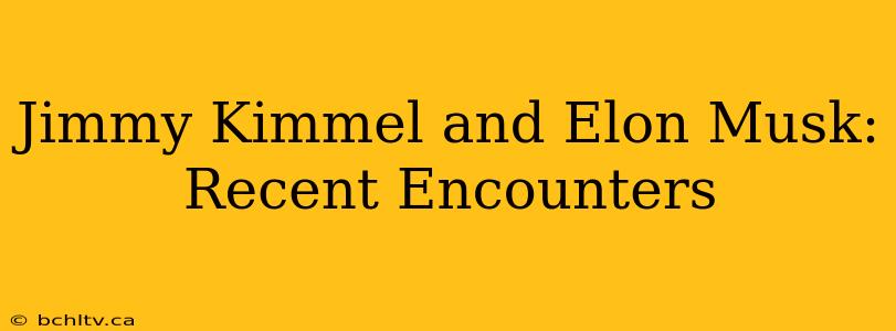 Jimmy Kimmel and Elon Musk: Recent Encounters