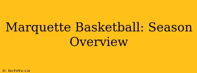 Marquette Basketball: Season Overview