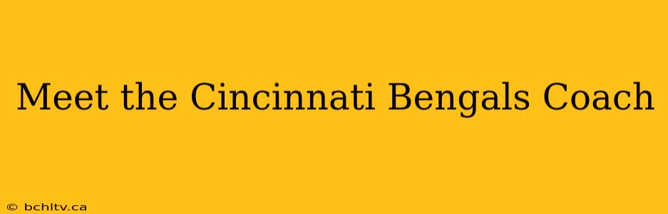 Meet the Cincinnati Bengals Coach