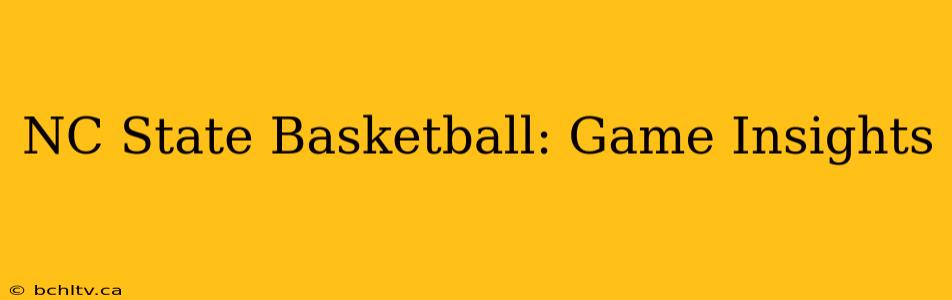 NC State Basketball: Game Insights