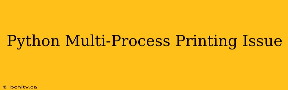 Python Multi-Process Printing Issue