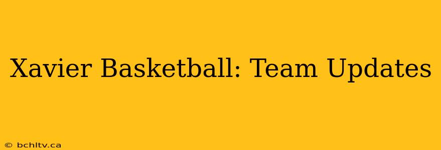Xavier Basketball: Team Updates