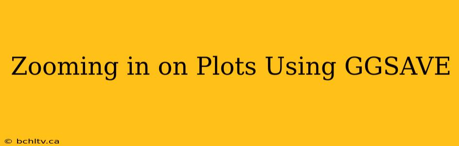 Zooming in on Plots Using GGSAVE