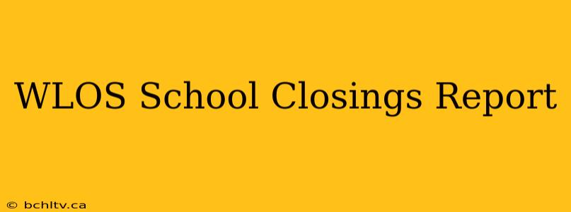 WLOS School Closings Report